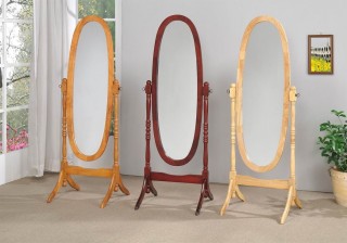 Solid Wood Oval Standing Mirror - SM004 | 